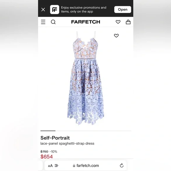 Self-Portrait blue lace dress size UK 10 BNWT - Picture 1 of 11